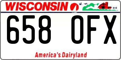 WI license plate 658OFX