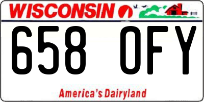 WI license plate 658OFY