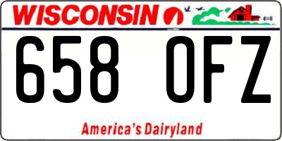 WI license plate 658OFZ