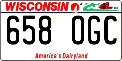 WI license plate 658OGC