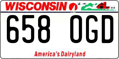 WI license plate 658OGD