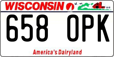 WI license plate 658OPK