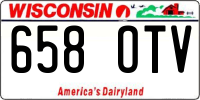 WI license plate 658OTV