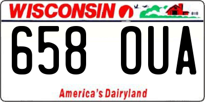 WI license plate 658OUA