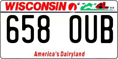 WI license plate 658OUB