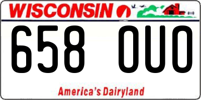 WI license plate 658OUO