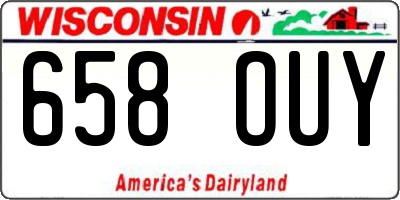 WI license plate 658OUY