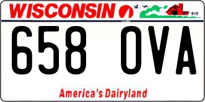 WI license plate 658OVA