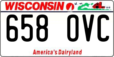 WI license plate 658OVC