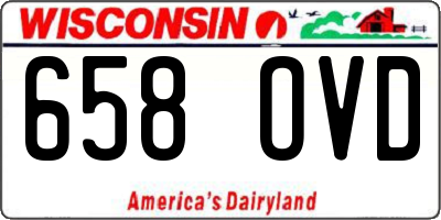 WI license plate 658OVD