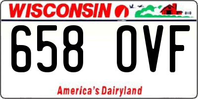 WI license plate 658OVF