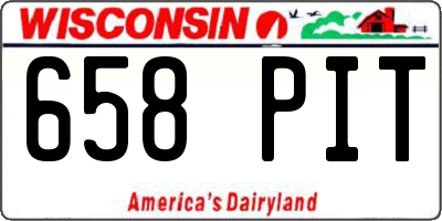 WI license plate 658PIT