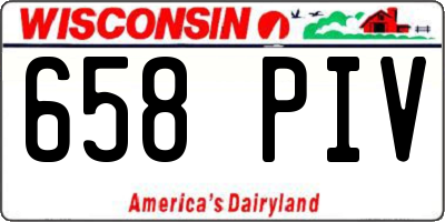WI license plate 658PIV
