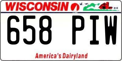 WI license plate 658PIW