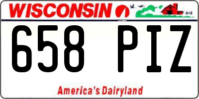 WI license plate 658PIZ