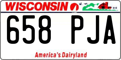 WI license plate 658PJA
