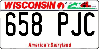 WI license plate 658PJC
