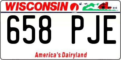 WI license plate 658PJE