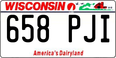 WI license plate 658PJI