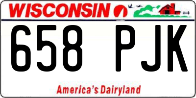 WI license plate 658PJK