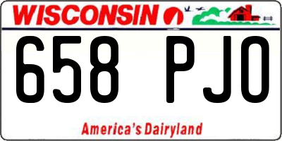 WI license plate 658PJO