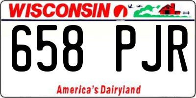 WI license plate 658PJR