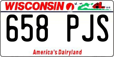 WI license plate 658PJS