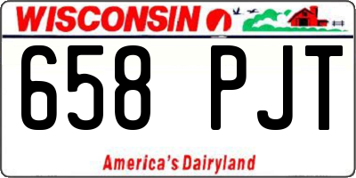 WI license plate 658PJT