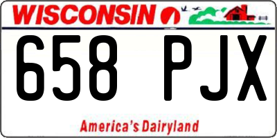 WI license plate 658PJX
