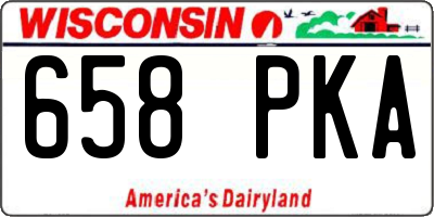 WI license plate 658PKA