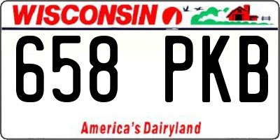 WI license plate 658PKB