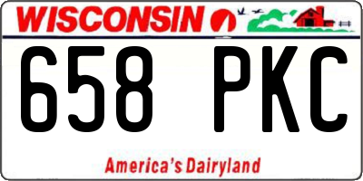WI license plate 658PKC