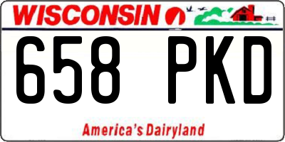 WI license plate 658PKD