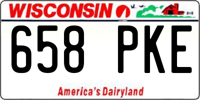 WI license plate 658PKE