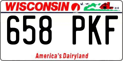 WI license plate 658PKF
