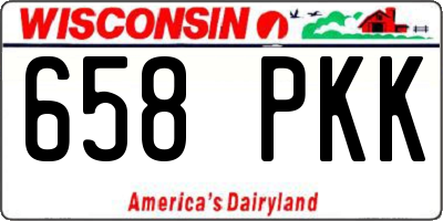 WI license plate 658PKK