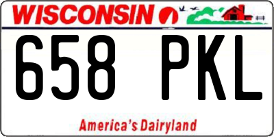 WI license plate 658PKL