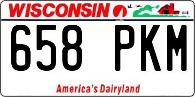 WI license plate 658PKM