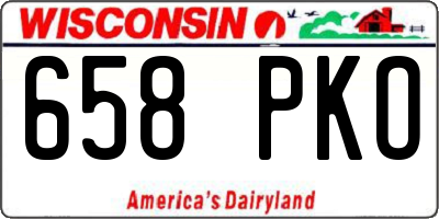 WI license plate 658PKO