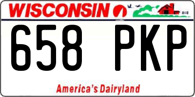 WI license plate 658PKP