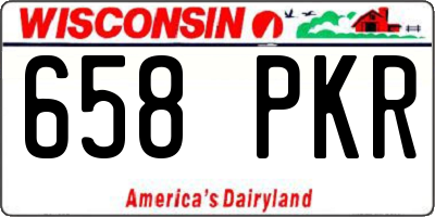 WI license plate 658PKR