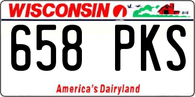 WI license plate 658PKS