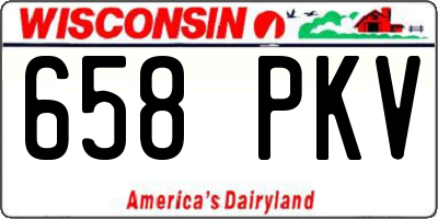 WI license plate 658PKV