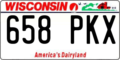 WI license plate 658PKX