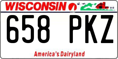 WI license plate 658PKZ