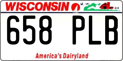 WI license plate 658PLB