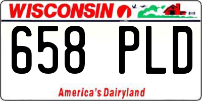 WI license plate 658PLD