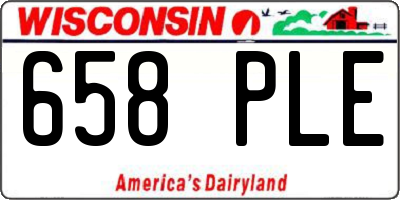 WI license plate 658PLE