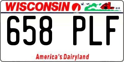 WI license plate 658PLF