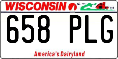 WI license plate 658PLG